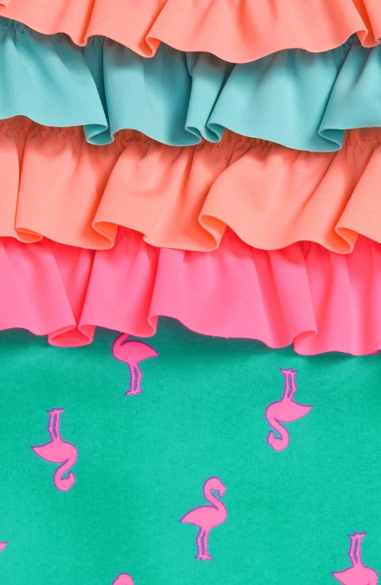 Tucker + Tate Ruffle & Stripe One-Piece Swimsuit, Alternate, color, 