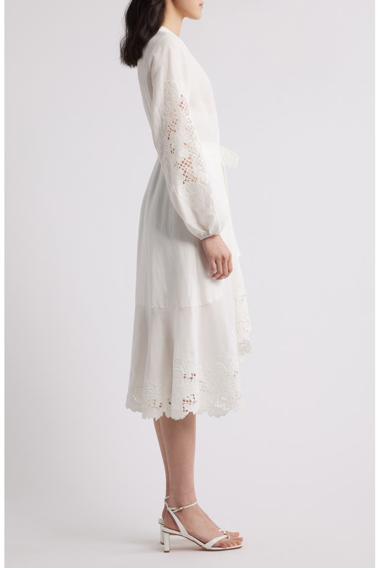 lace wrap dresses Womens Roman Pink Lace Detail Wrap Midi Dress US 14