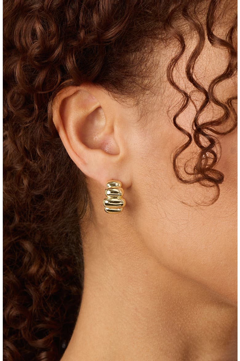 Graduated Oval Hoop Earrings, Alternate, color, GOLD