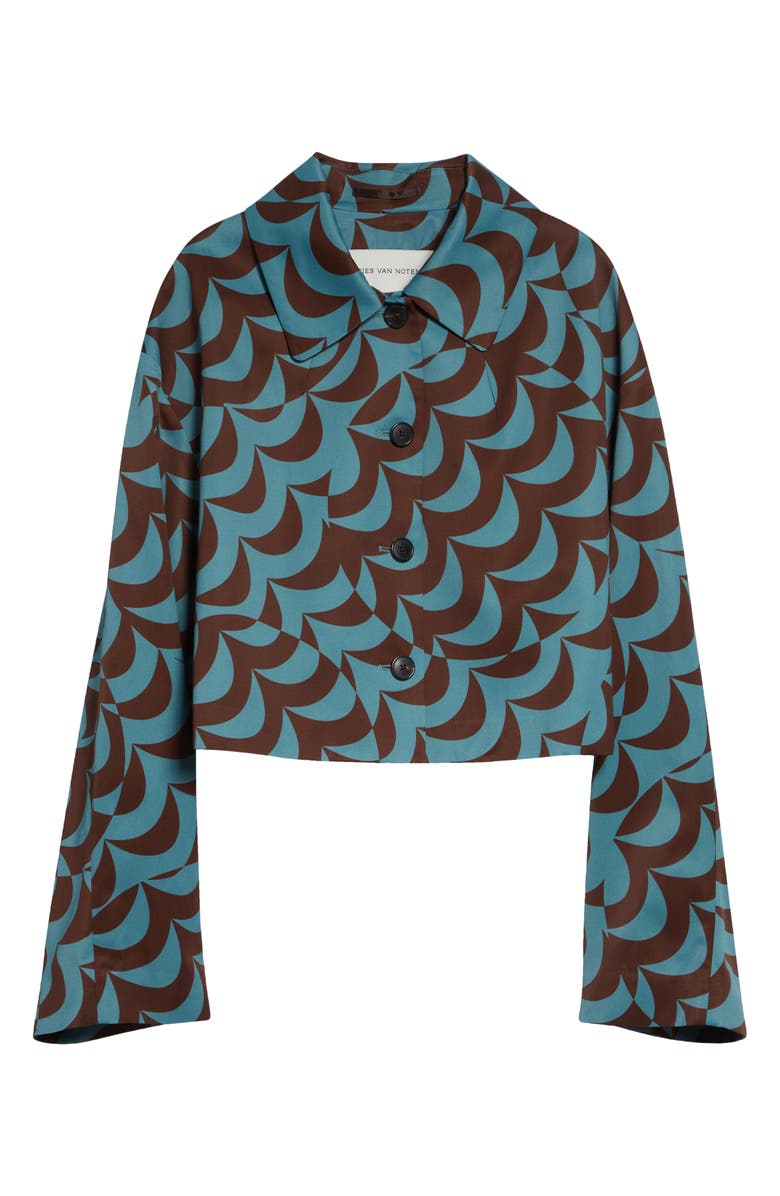 Dries Van Noten Moon Print Bell Sleeve Jacket, Main, color, Raf