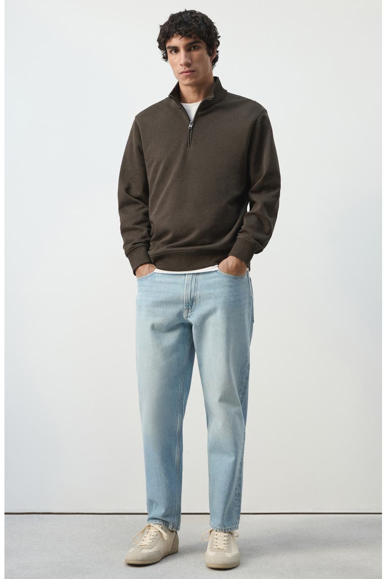 Quarter Zip Pullover, Alternate, color, CHOCOLATE