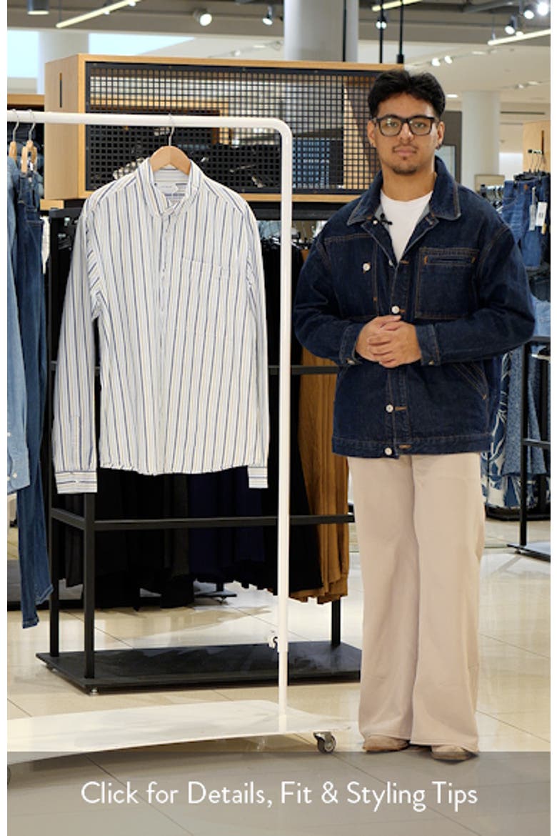 Relaxed Fit Stripe Cotton Button-Down Oxford Shirt video