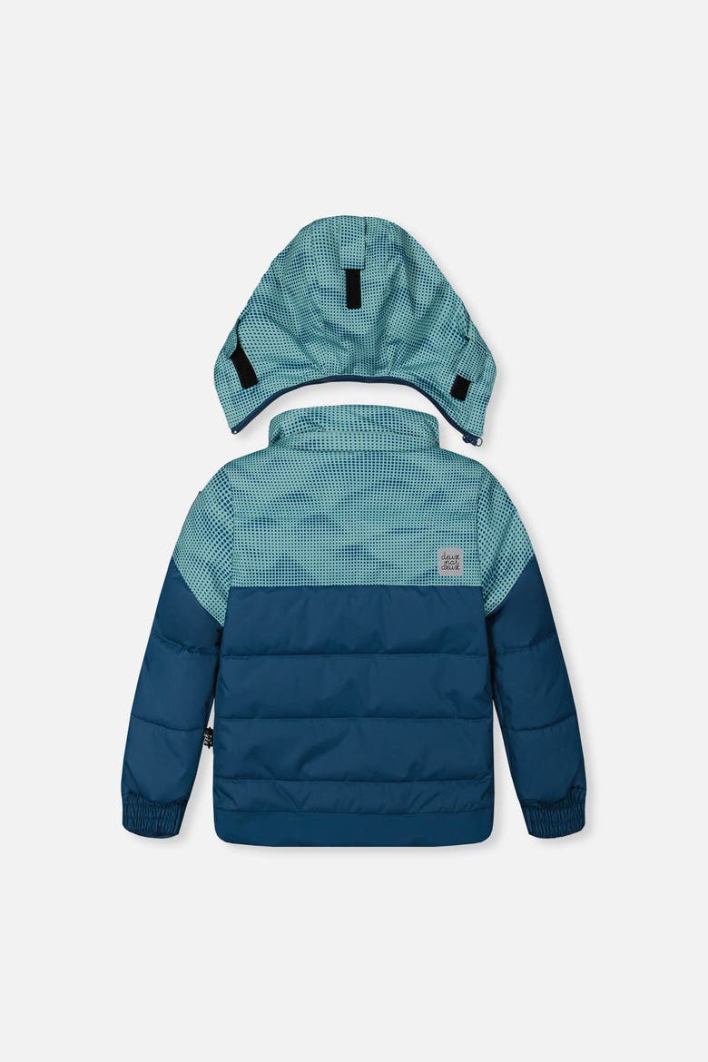 Play Jacket & Pants Neckwarmer Two Piece Snowsuit, Alternate, color, Greyish Blue and Navy