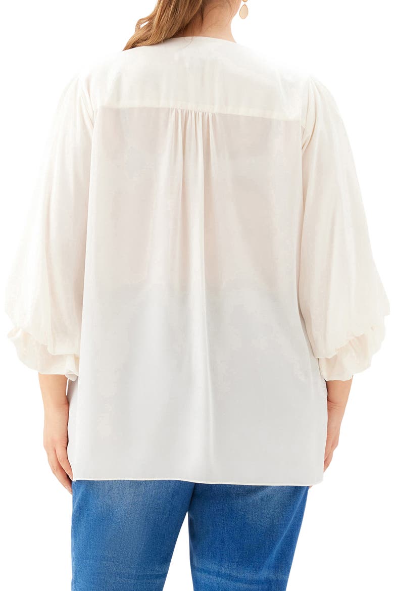 Crossover Hem Asymmetric Top, Alternate, color, CREAM