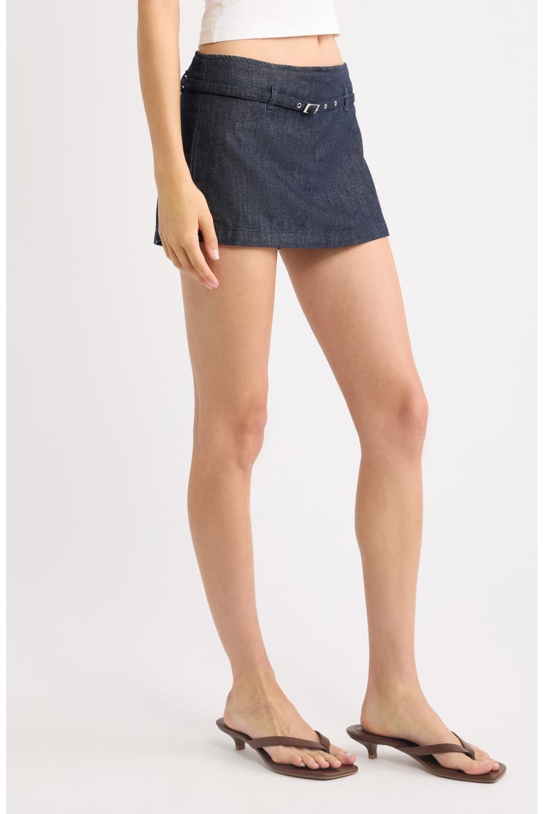 Luisa Buckled Belt Skort, Alternate, color, OPEN BLUE