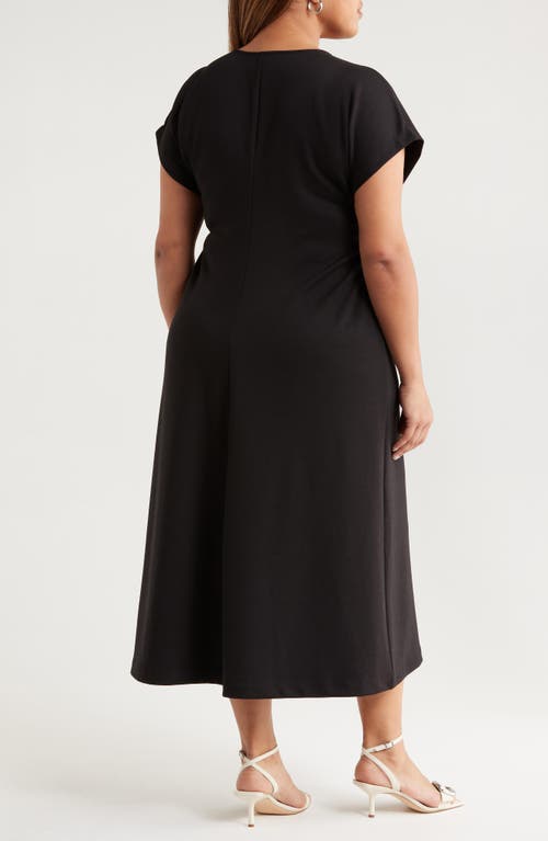 Nordstrom Crewneck Midi Dress In Black