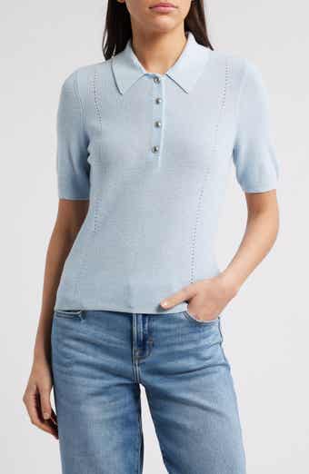 rag & bone Darcey Cotton & Cashmere Polo Sweater