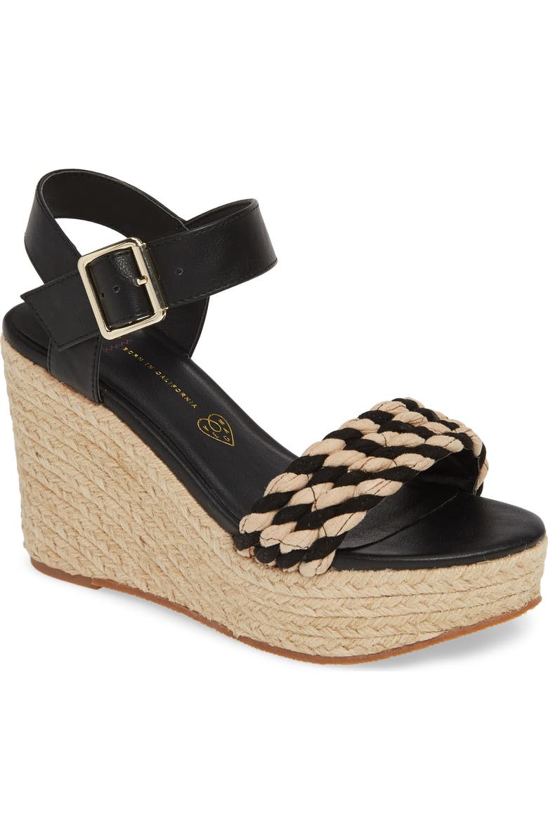 BC Footwear Dew Drops Vegan Espadrille Wedge Sandal, Main, color,