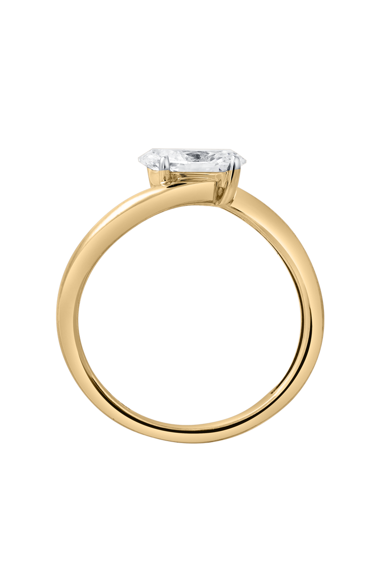 Lilian 1 Ct Oval Lab Grown Diamond Engagement Ring, Alternate, color, 14K Yellow Gold