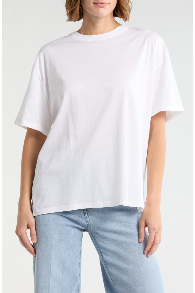 The Plus One Pima Cotton T-Shirt, Main, color, WHITE