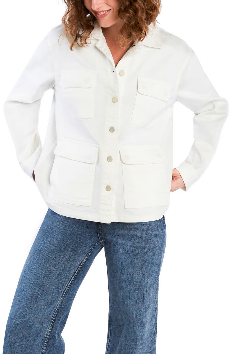 Wash Lab Denim Denim Rider Jacket, Alternate, color, Stone White