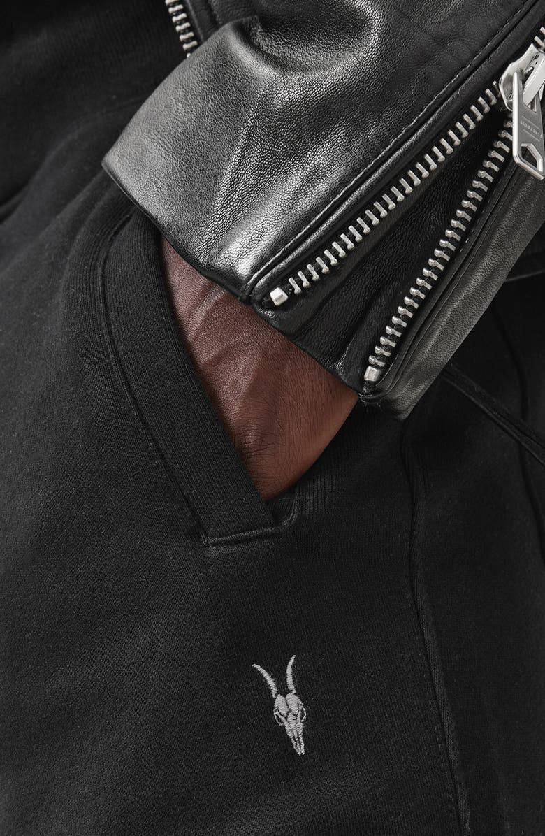 AllSaints Raven Cotton Sweatpants, Alternate, color, Black
