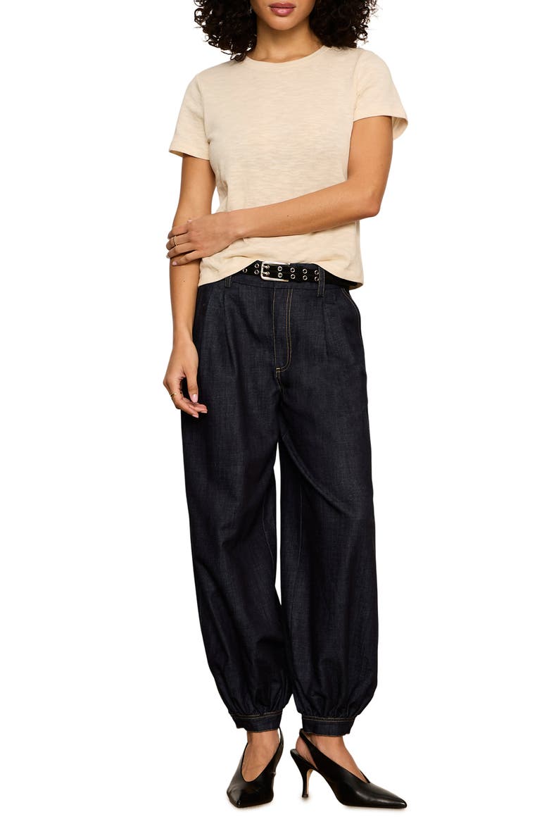 Balloon Denim Pants, Alternate, color, SLOW MOTION BLUE