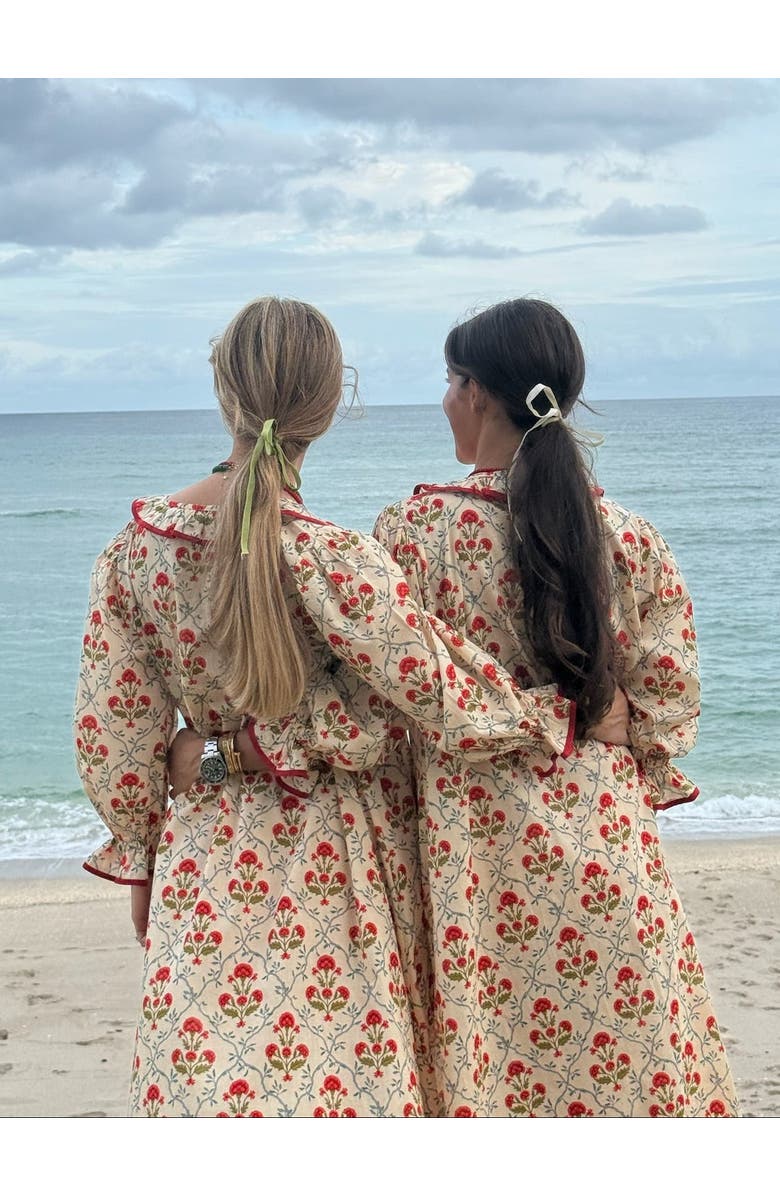 Eddy Hannah House Dress, Alternate, color, Red Floral Tiles