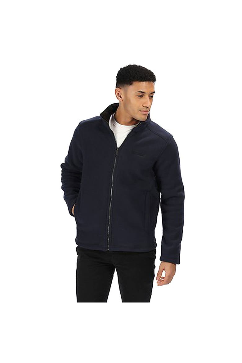 Plain Micro Fleece Full Zip Jacket, Alternate, color, Dark Navy