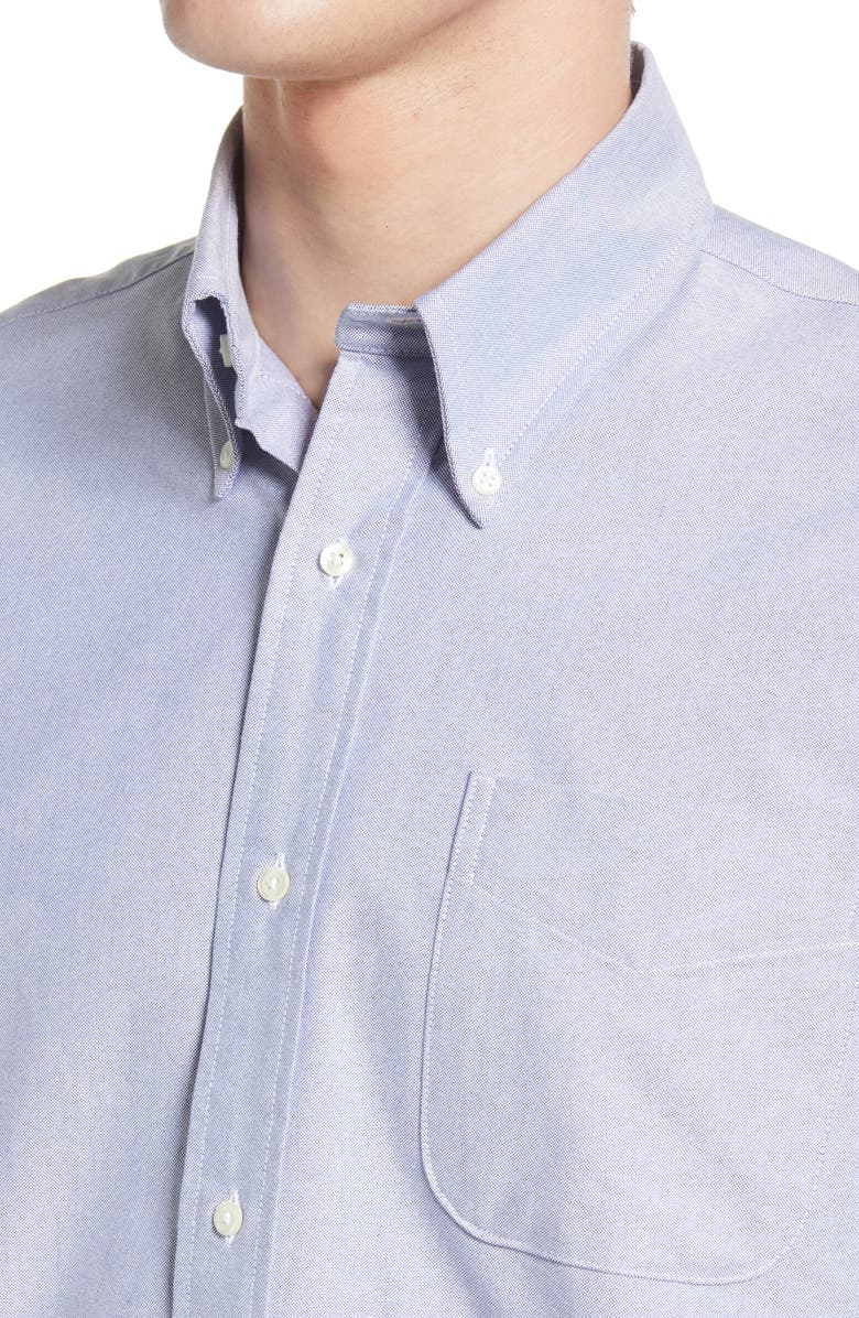 Brooks Brothers Oxford Button-Down Shirt, Alternate, color, Solidblue