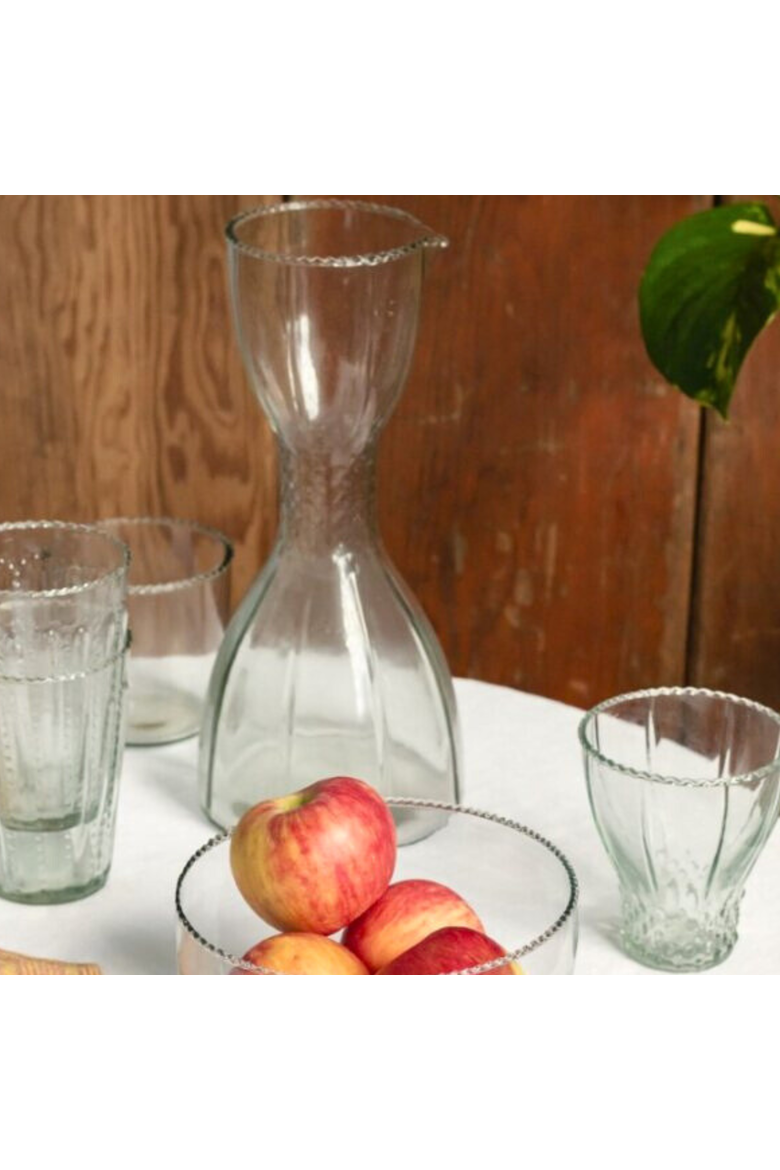 Ruffle Glass Bell Carafe, Alternate, color, Clear