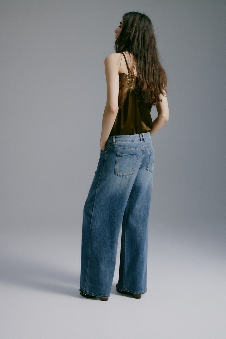 Wide Regular Waist Jeans, Alternate, color, Denim blue