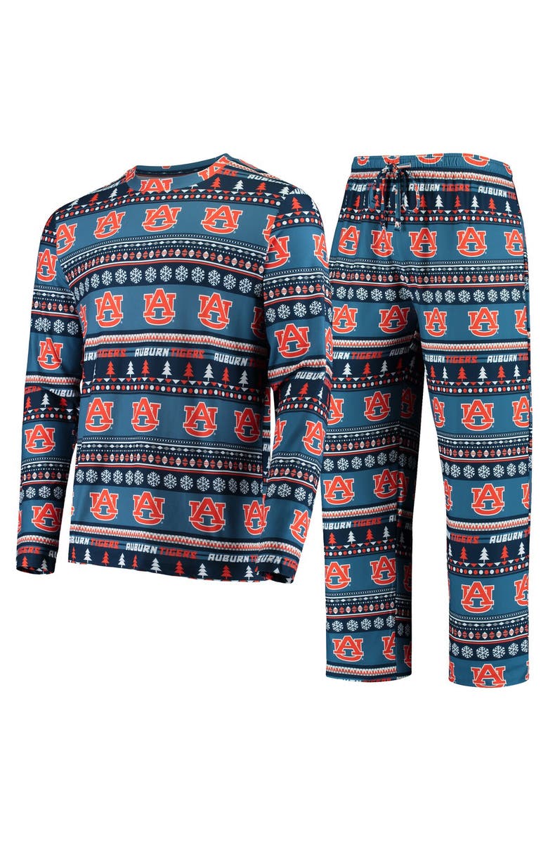 CONCEPTS SPORT Men's Concepts Sport Navy Auburn Tigers Ugly Sweater Knit Long Sleeve Top and Pant Set, Main, color, Navy