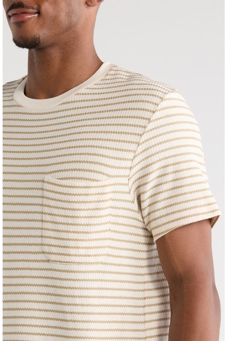 Ribbed Jacquard Stripe T-Shirt, Alternate, color, NATURAL STRIPE