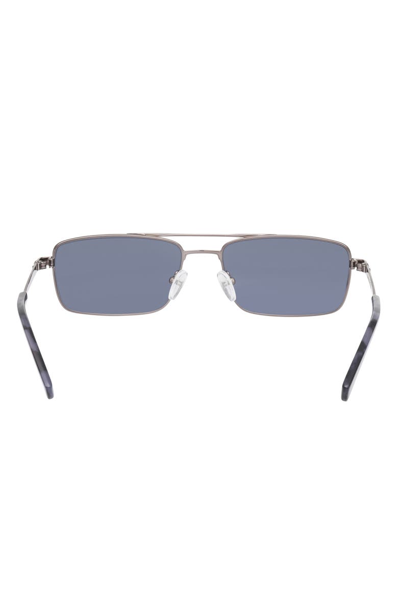 ABERCROMBIE & FITCH 57mm Square Sunglasses, Alternate, color, Shiny Dark Nickeltin / Smoke