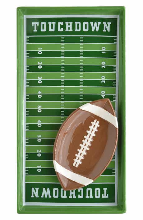 Godinger Football Chip Dip Melamine Tray