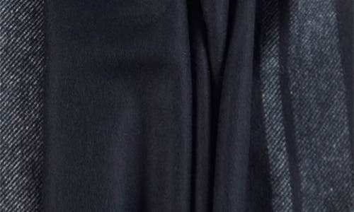 Bruno Magli Glen Plaid Double Face Silk & Cashmere Blend Scarf In Black