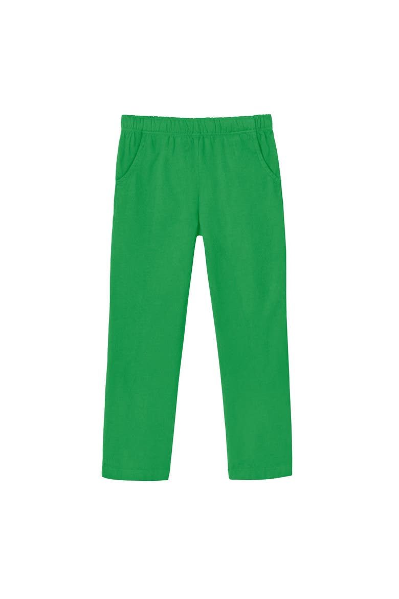 Girls Soft 100% Cotton UPF 50+ Jersey Pocket Pants, Main, color, Elf Green