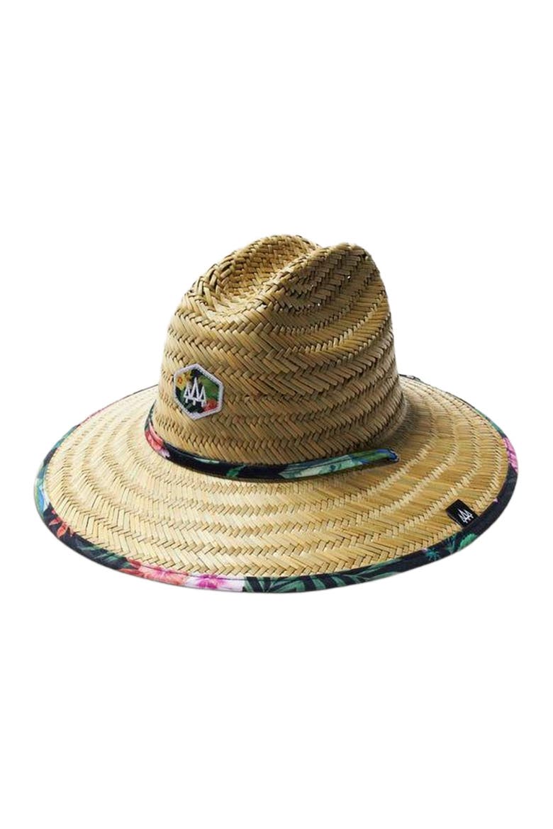 Turks Little Kids Straw Lifeguard Hat, Main, color, Parrots