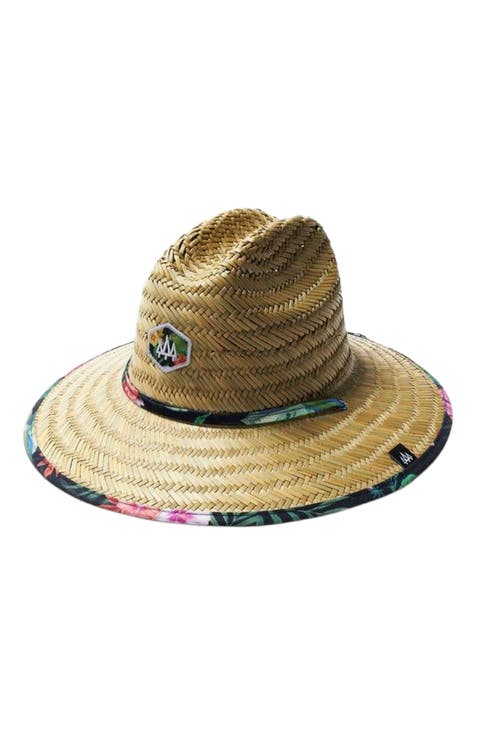 Turks Little Kids Straw Lifeguard Hat