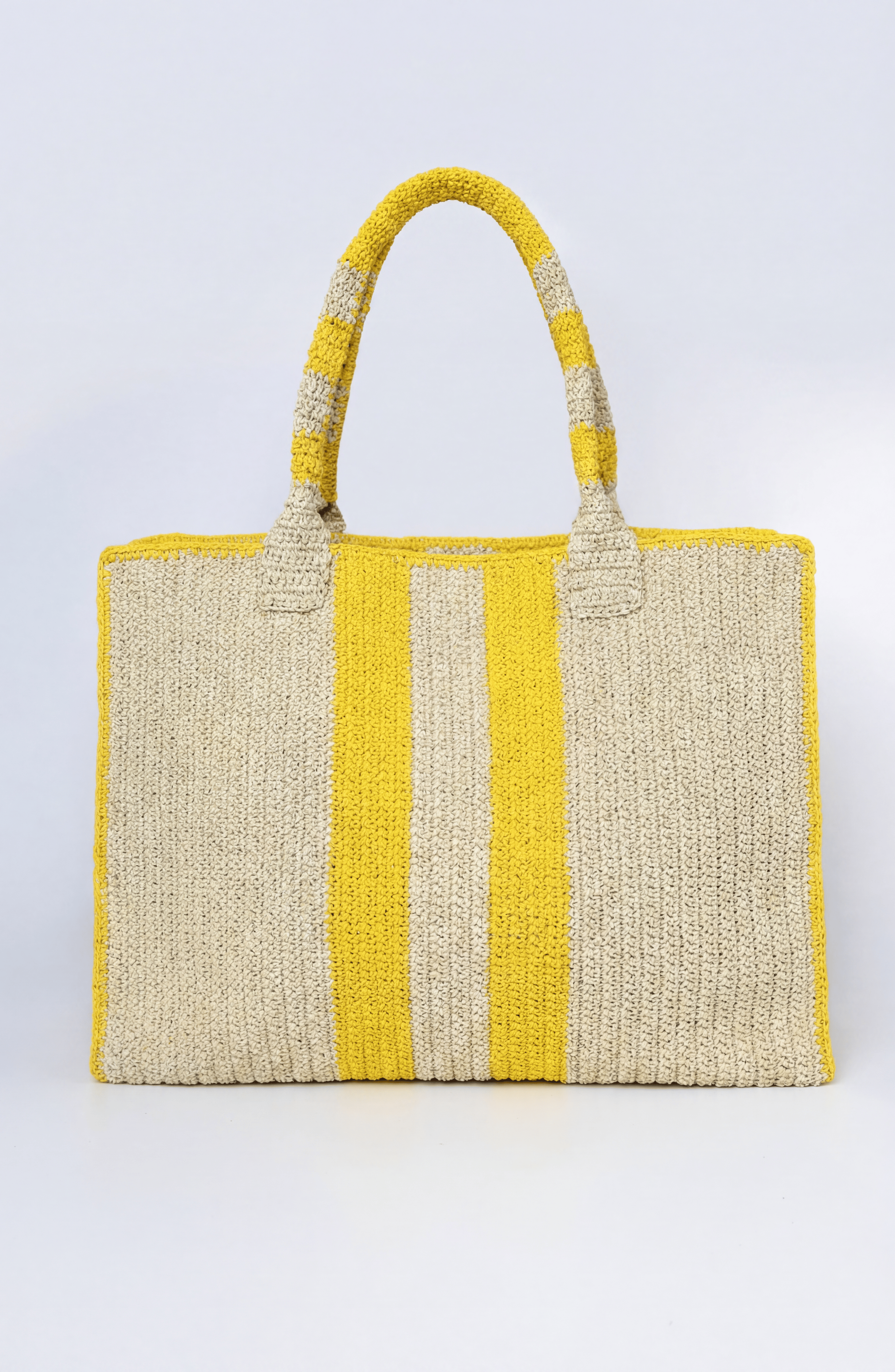 Multi Stripe Beach  Bag, Alternate, color, Yellow Stripe