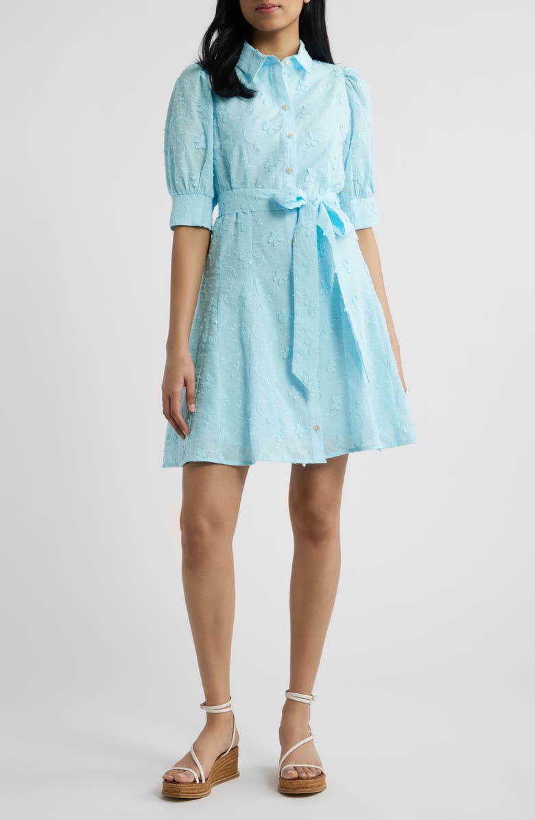 Lilly Pulitzer<sup>®</sup> Larkyn Cotton Blend Shirtdress, Main, color, Day Dream Blue Monarch
