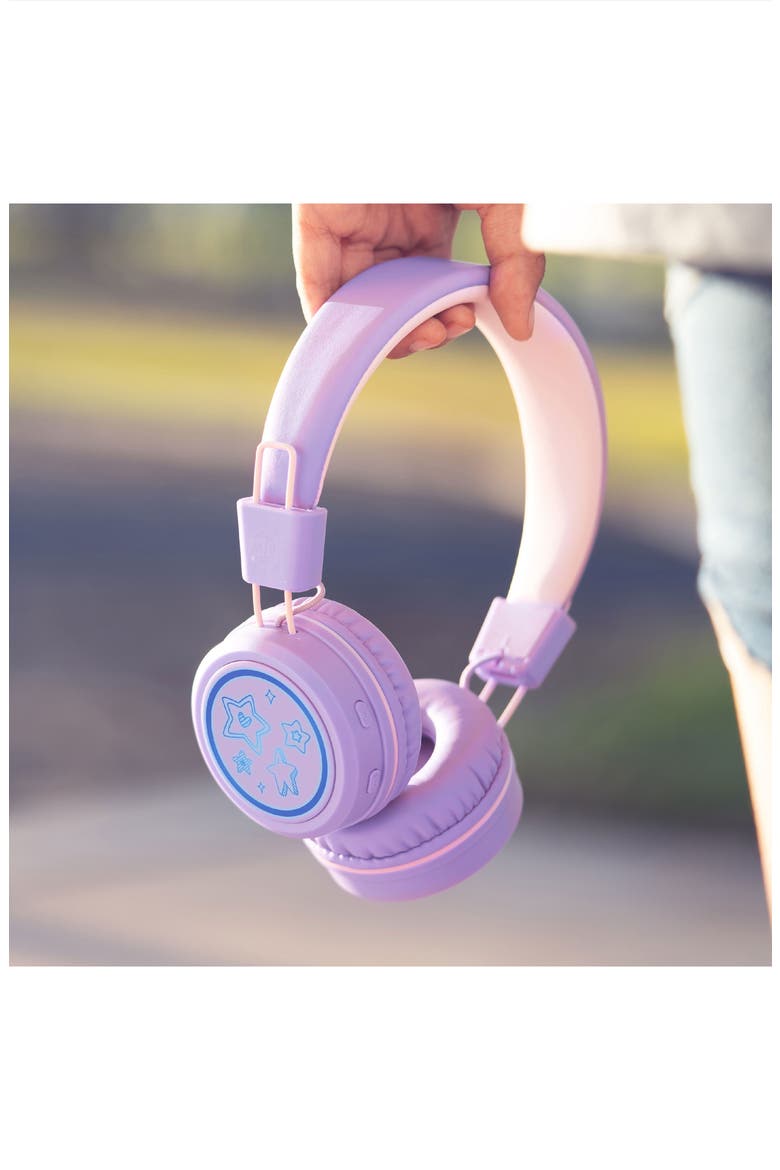KidJamz KJ55BT Bluetooth Wireless Headphones for Kids w/ LED Lights, Alternate, color, Lavender