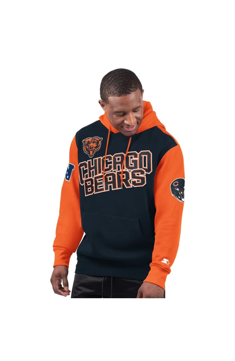 STARTER Men's Starter Navy Chicago Bears Extreme Pullover Hoodie, Alternate, color, Navy