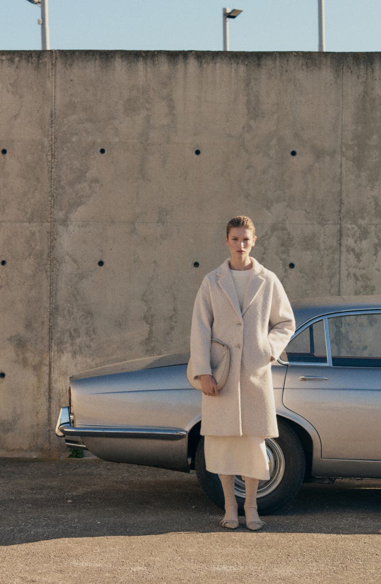 MANGO Oversize Bouclé Coat, Alternate, color, 