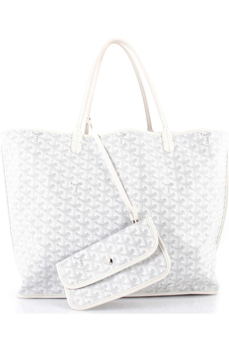 Pre-Owned Goyard Anjou Reversible Tote Coated Canvas and Toile Canvas PM, Alternate, color, White