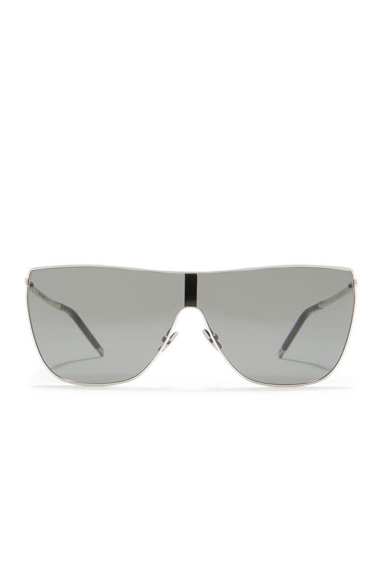 Shield 99mm Sunglasses, Alternate, color, SILVER SILVER GREY