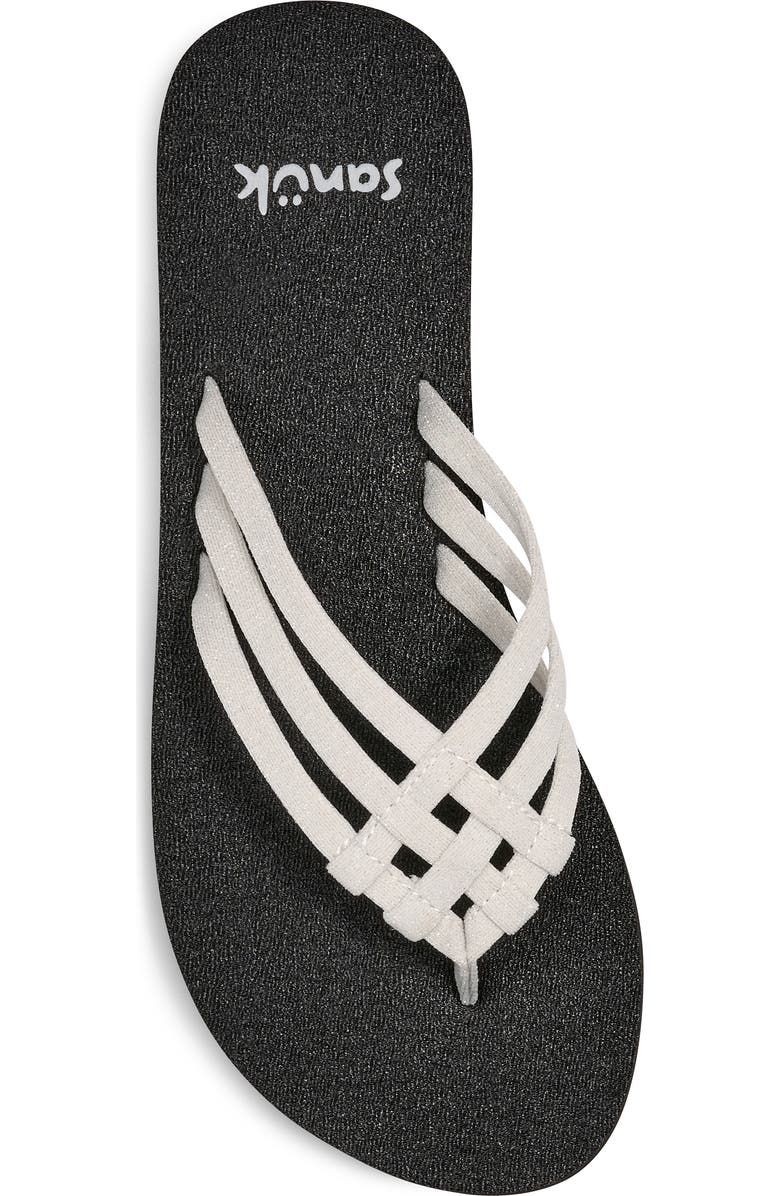 Sanuk Yoga Sandy II Flip Flop, Alternate, color, Silver