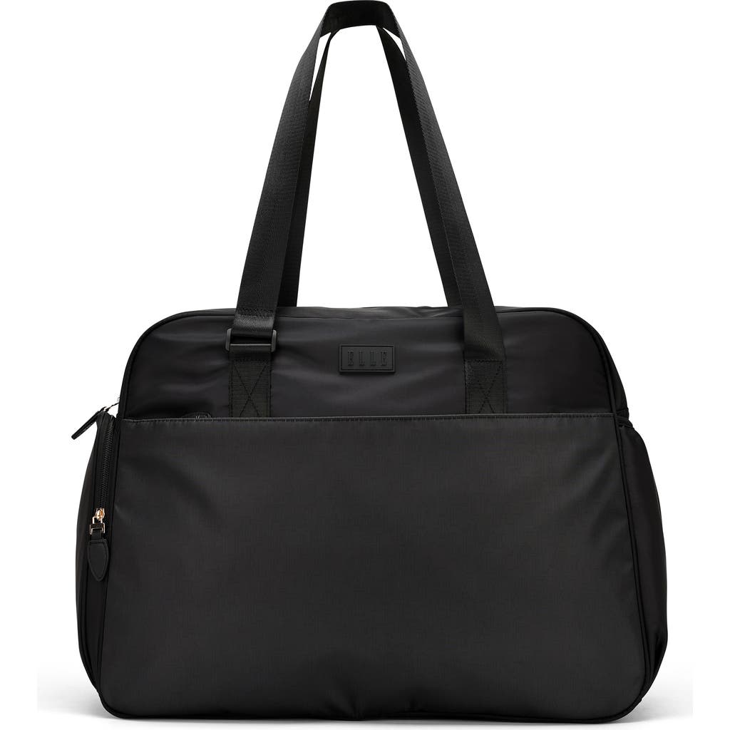 ELLE Wayfarer 40L Monogram Weekender Duffel Bag in Black at Nordstrom