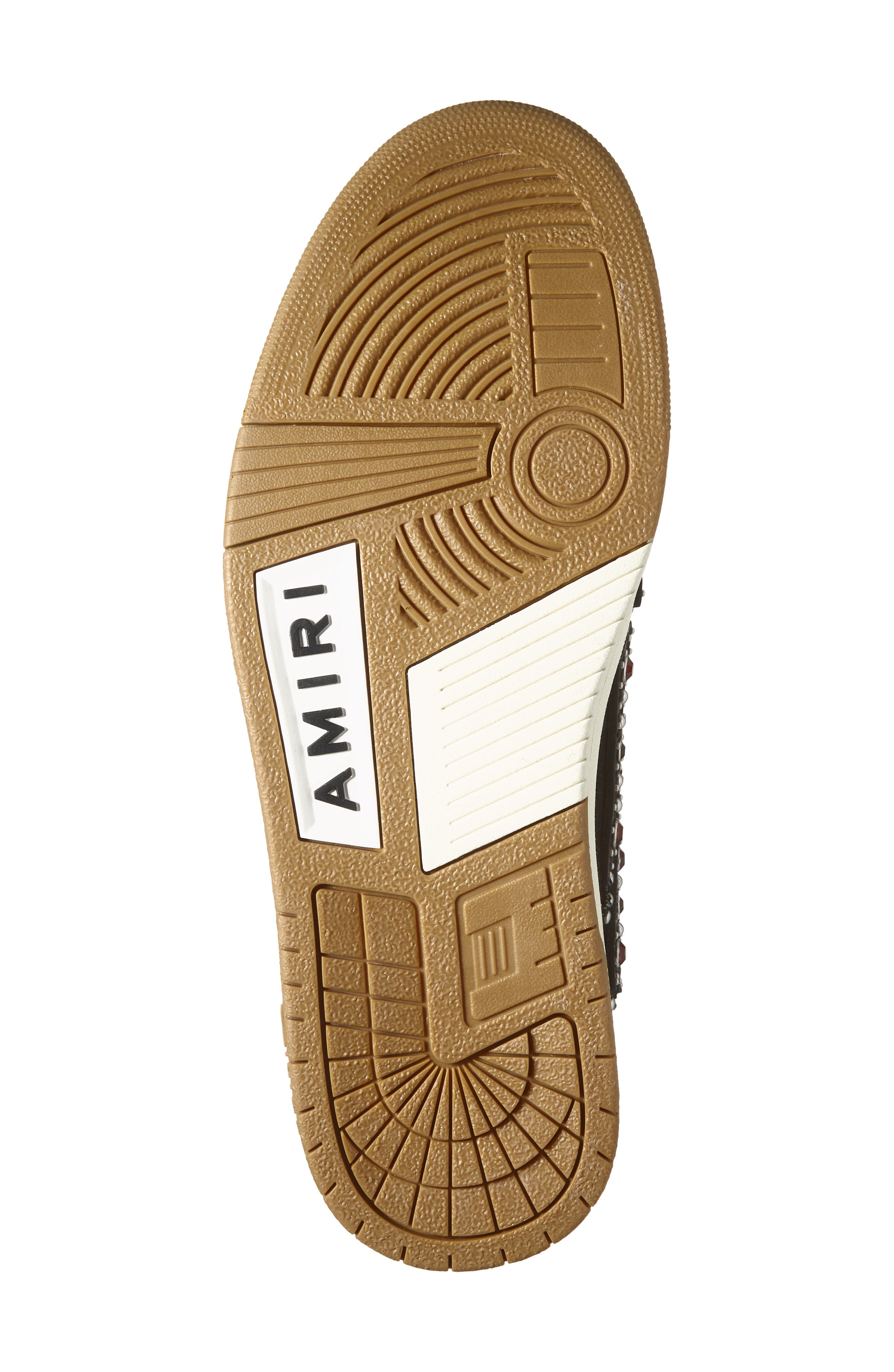 AMIRI Studded Skeleton Low Top Sneaker, Alternate, color, Black