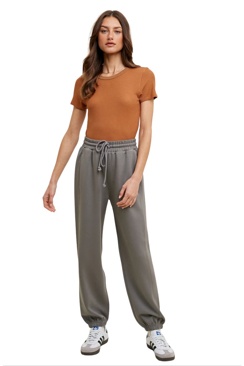 Scuba Knit Joggers, Alternate, color, CHARCOAL