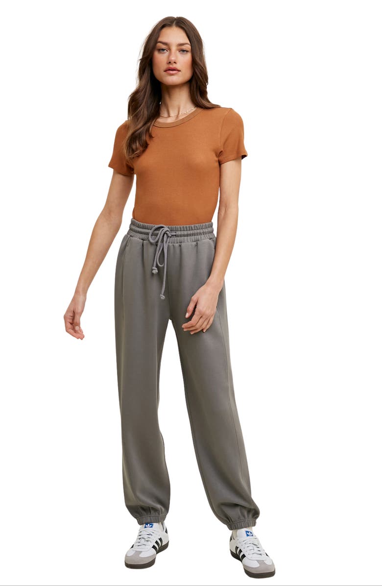 WISHLIST Scuba Knit Joggers, Alternate, color, Charcoal