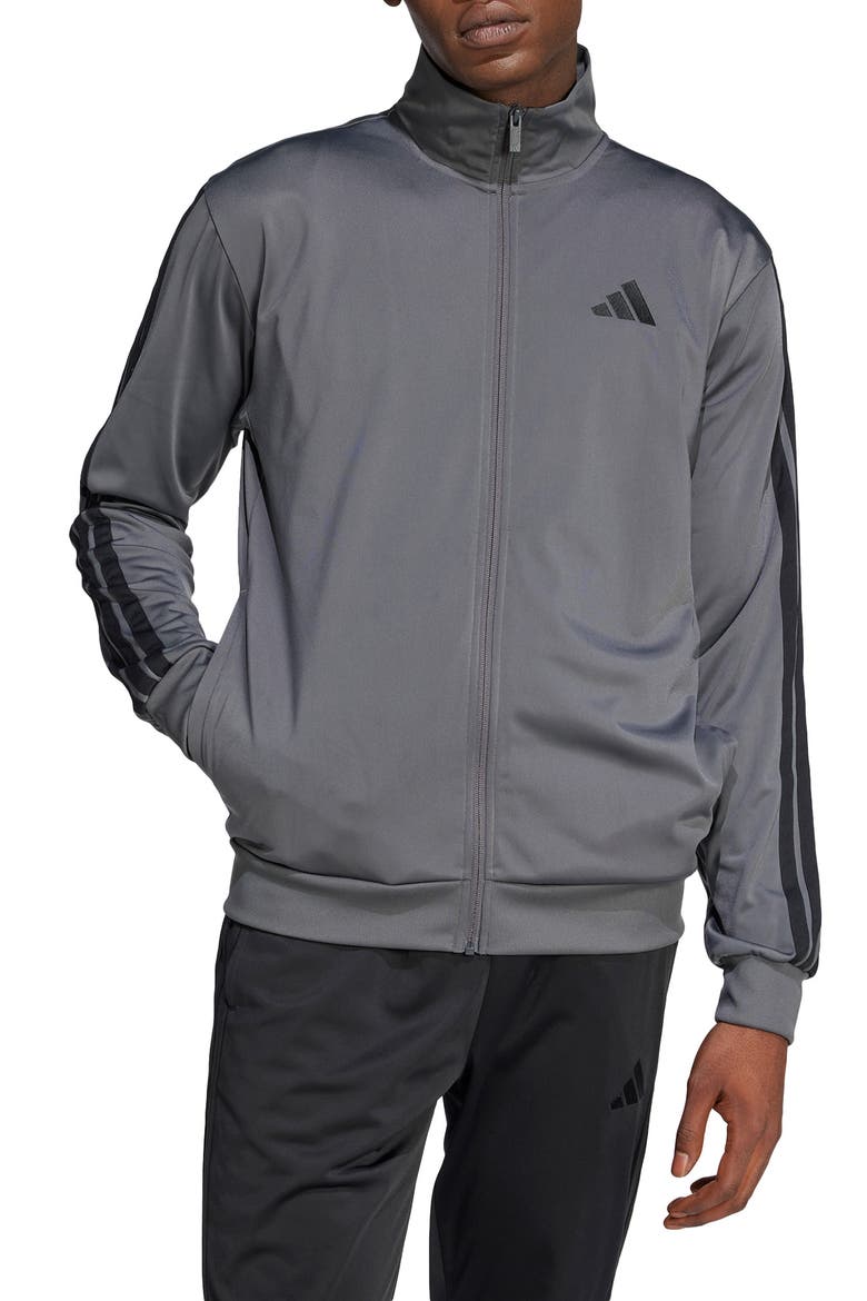 Essentials Warm-Up 3-Stripes Track Jacket, Main, color, GRESIX