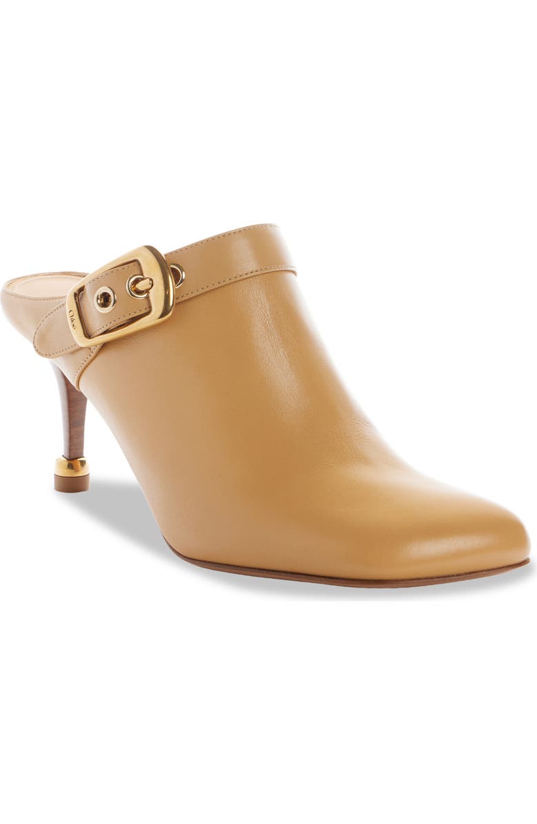 Chloé Andrea Buckle Detail Mule, Main, color, Sandy Brown