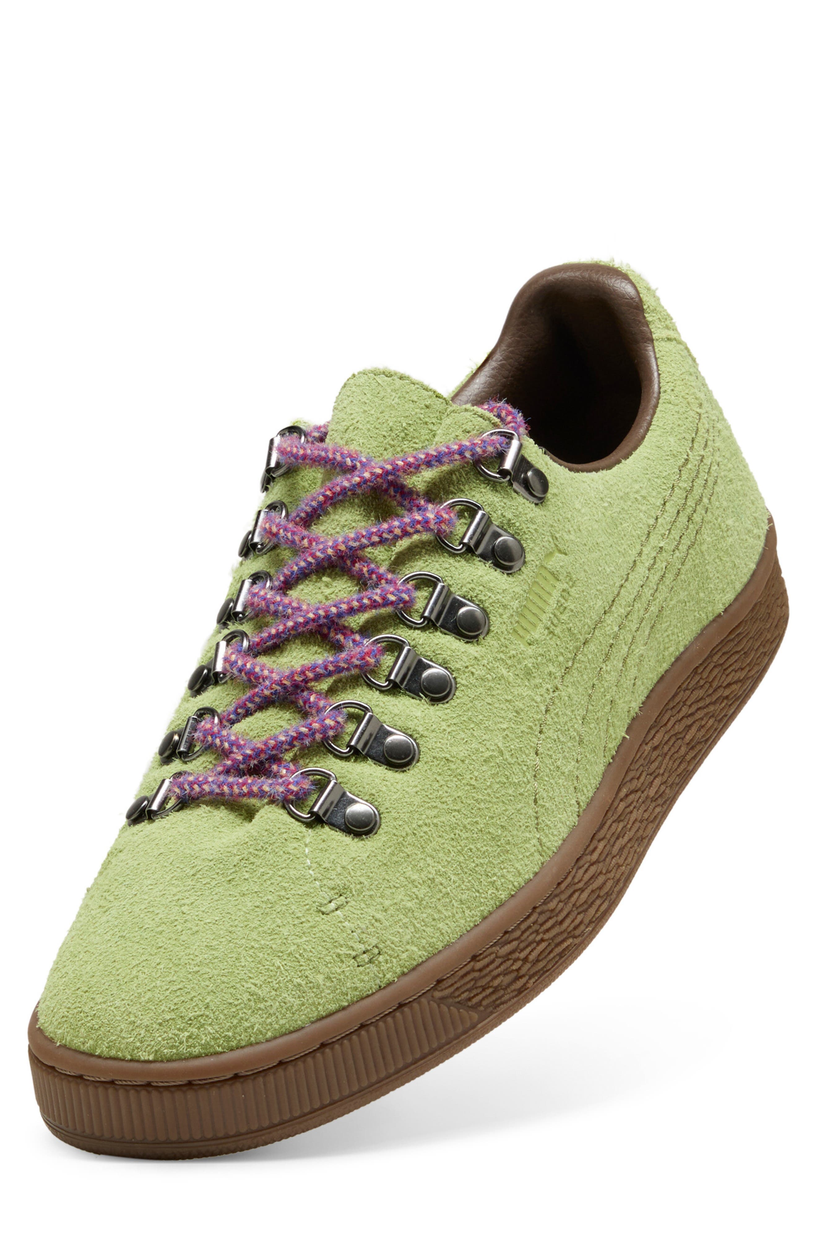 Suede Hike Sneaker, Alternate, color, WILD FERN/ GUM