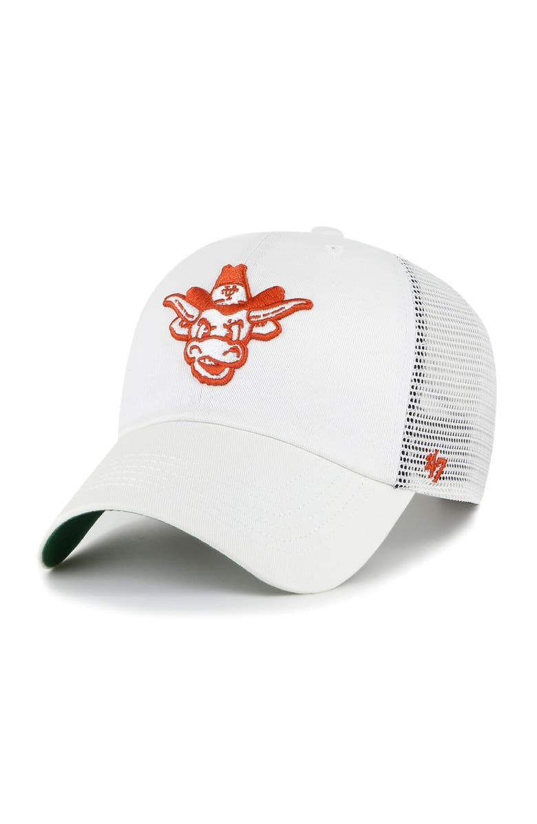 '47 Men's '47 White Texas Longhorns Trawler Trucker Adjustable Hat, Main, color, White