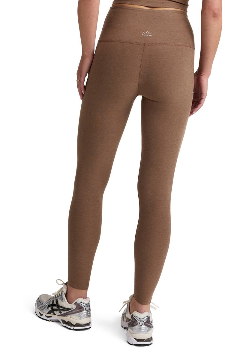 Caught in the Midi High Waist Leggings, Alternate, color, TRUE CHOCOLATE HEATHER