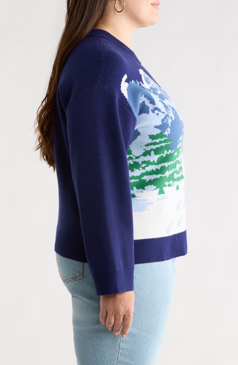 SUGARLIPS Mystic Mountain Sweater, Alternate, color, Navy Multi