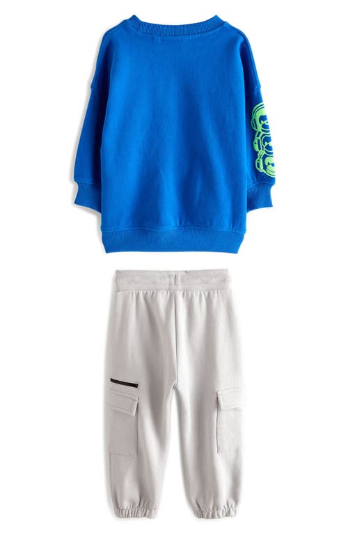 Next Kids' Graphic Sweatshirt & Cargo Joggers Set In Blue