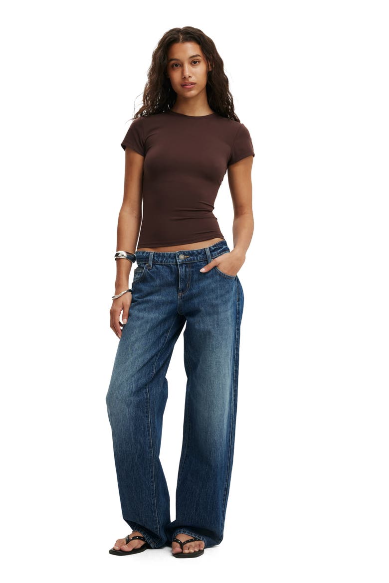 Women's Hold Me Short Sleeve Crew Neck, Alternate, color, Dark Oak